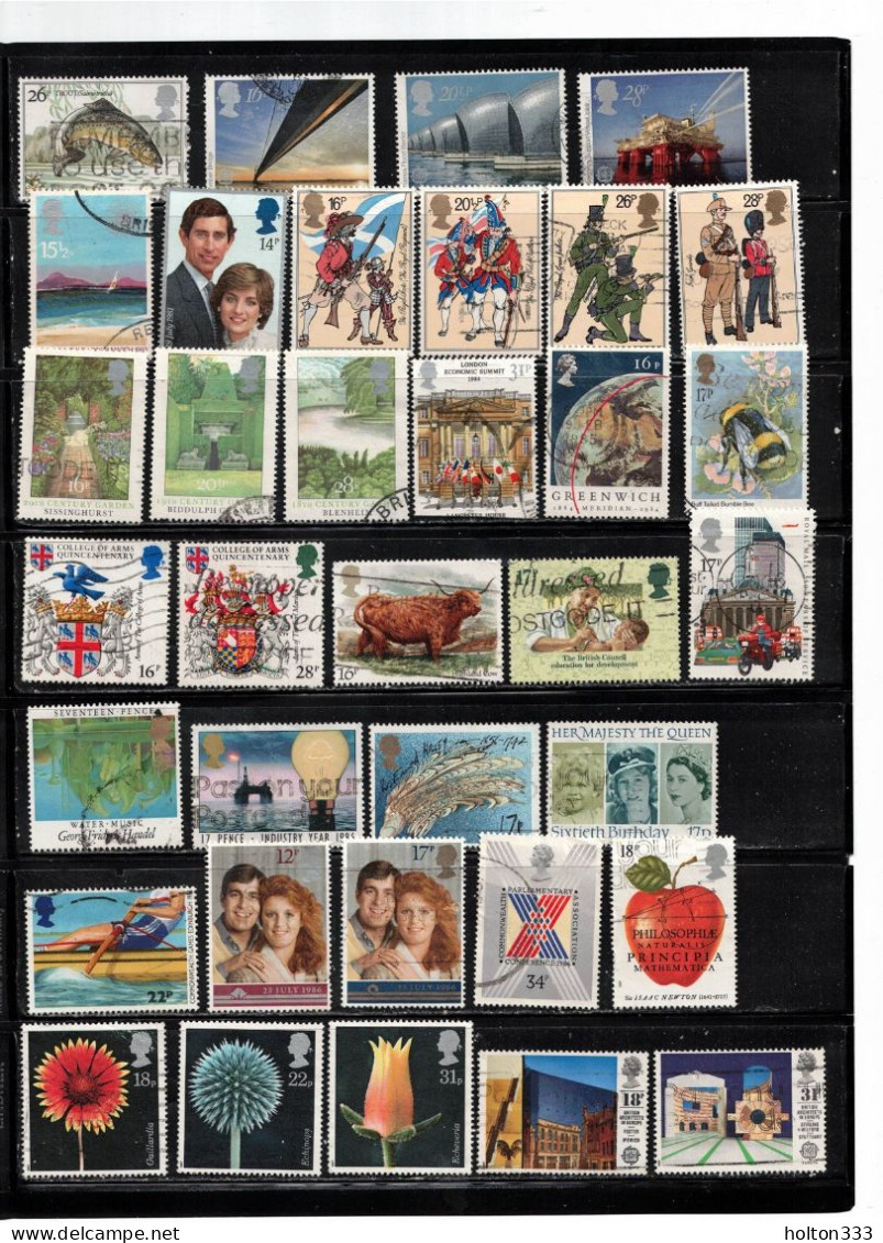 GREAT BRITAIN - Over 520 Different Used Stamps From 1970s & 80s - Good Value