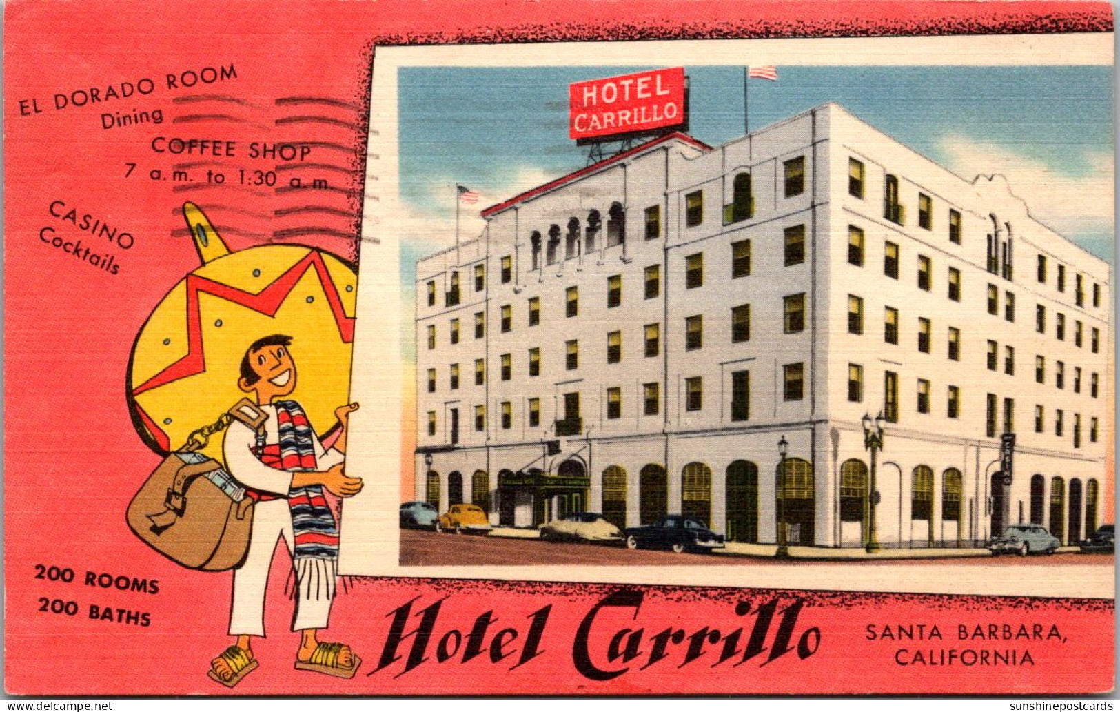 California Santa Barbara Hotel Carrillo 1953 - Santa Barbara