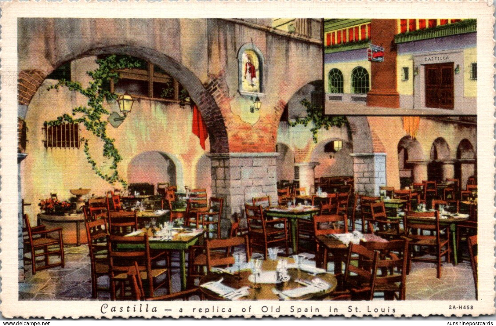 Missouri St Louis Castilla Spanish Restaurant Curteich - St Louis – Missouri