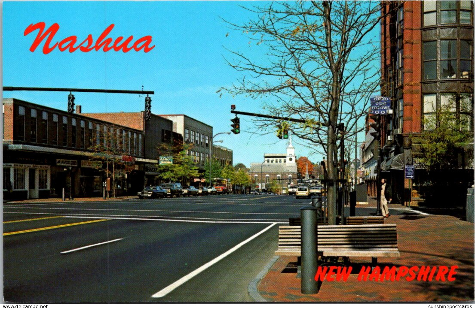 New Hampshire Main Street Looking North - Nashua