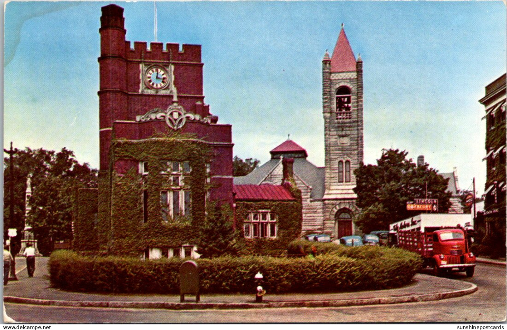 New Hampshire Nashua Public Library 1st Congregational Church And Tavern  - Nashua