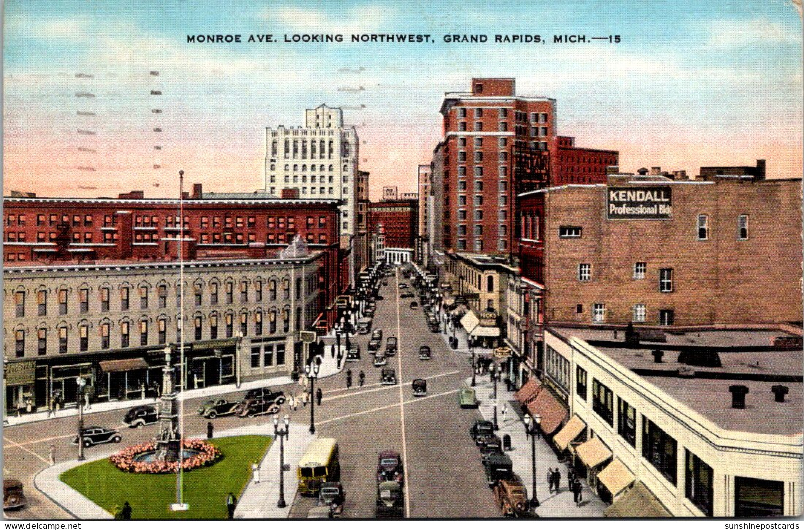 Michigan Grand Rapids Monroe Avenue Looking Northwest 1940 - Grand Rapids