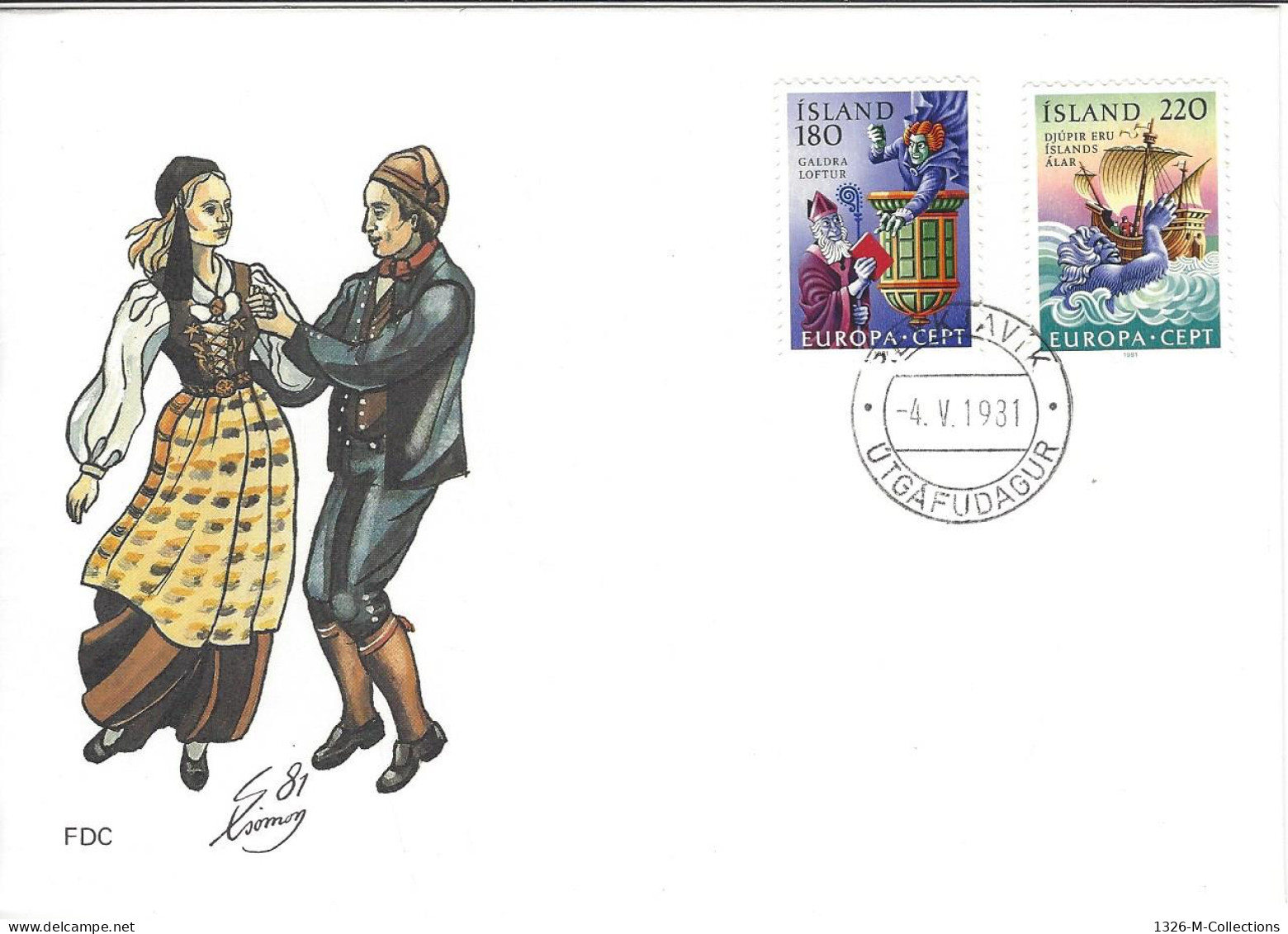 Envellope ISLANDE Folklore N° 518-519 Y & T - FDC