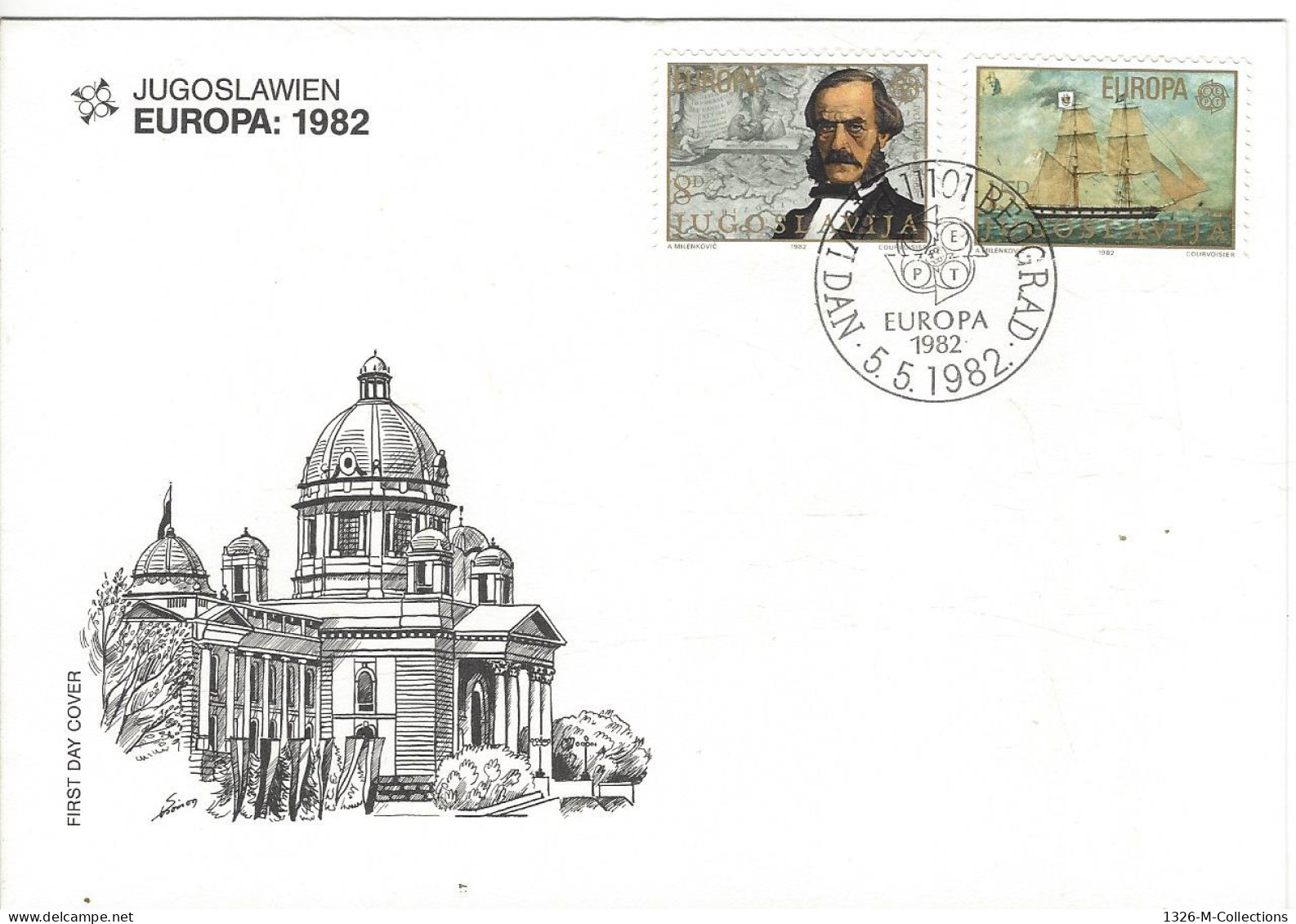 Envellope YOUGOSLAVIE Europa 1982 N° 1804-1805 Y & T - FDC