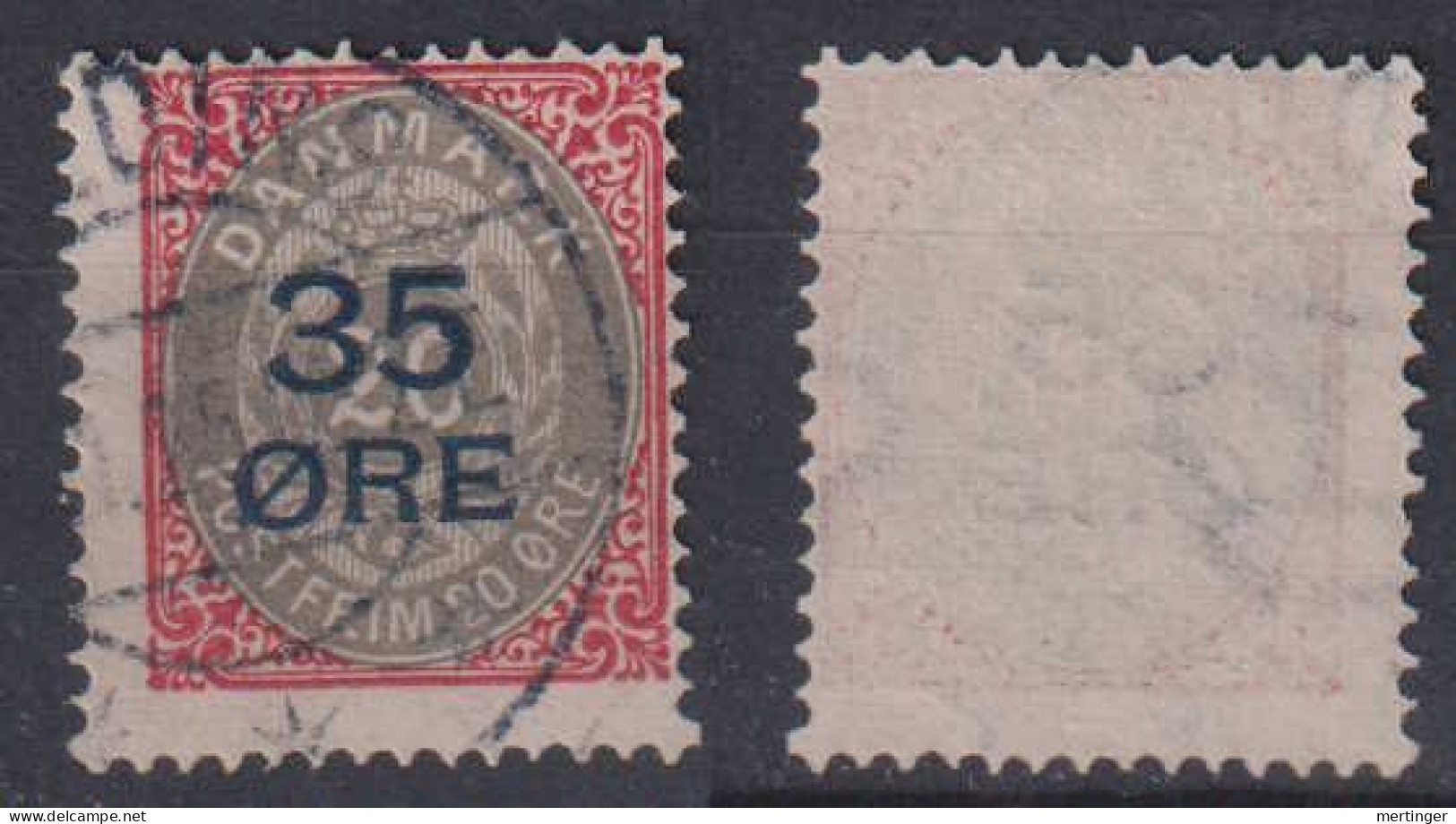 Dänemark Denmark Mi# 61I Used Overprint 1912 - Used Stamps