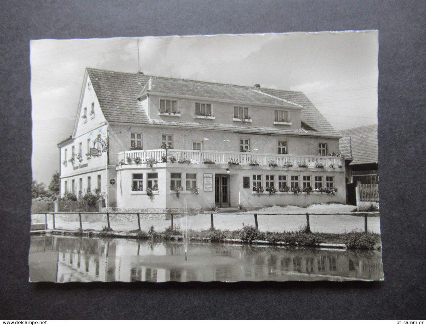 Foto AK 1955 Gasthof Frankenwald Pechgraben Bei Bayreuth Frankiert Mit Berlin (West) Marke! Stempel Harsdorf - Hotels & Gaststätten