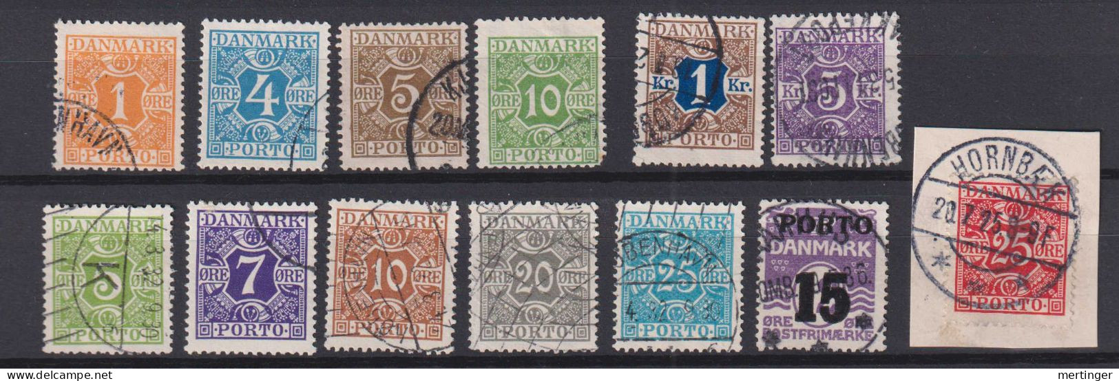 Dänemark Denmark Porto 14 Stamps Ex  Mi# 9-32 Used - Postage Due