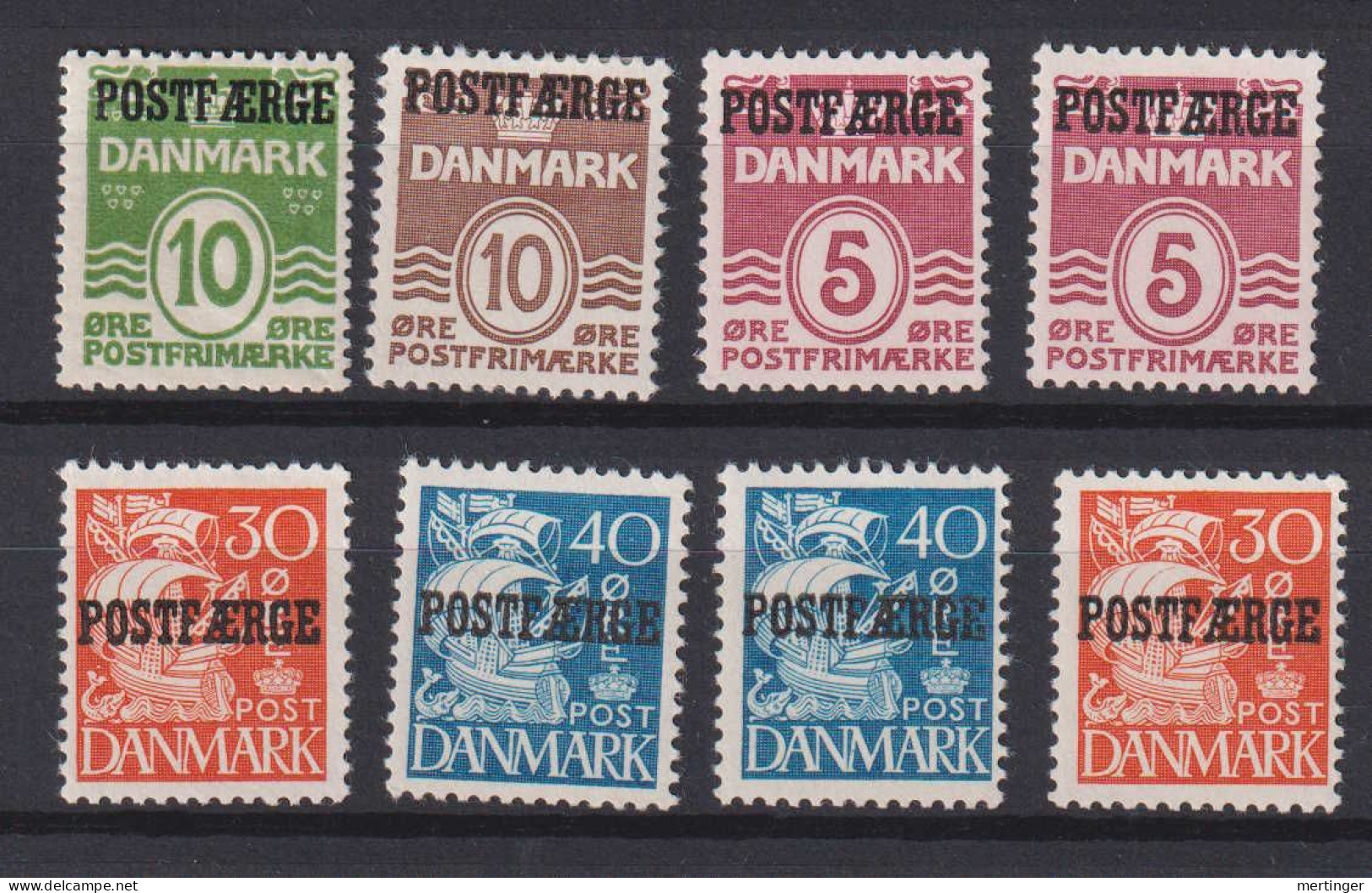 Dänemark Denmark Postfähre 8 Stamps * + ** - Postpaketten