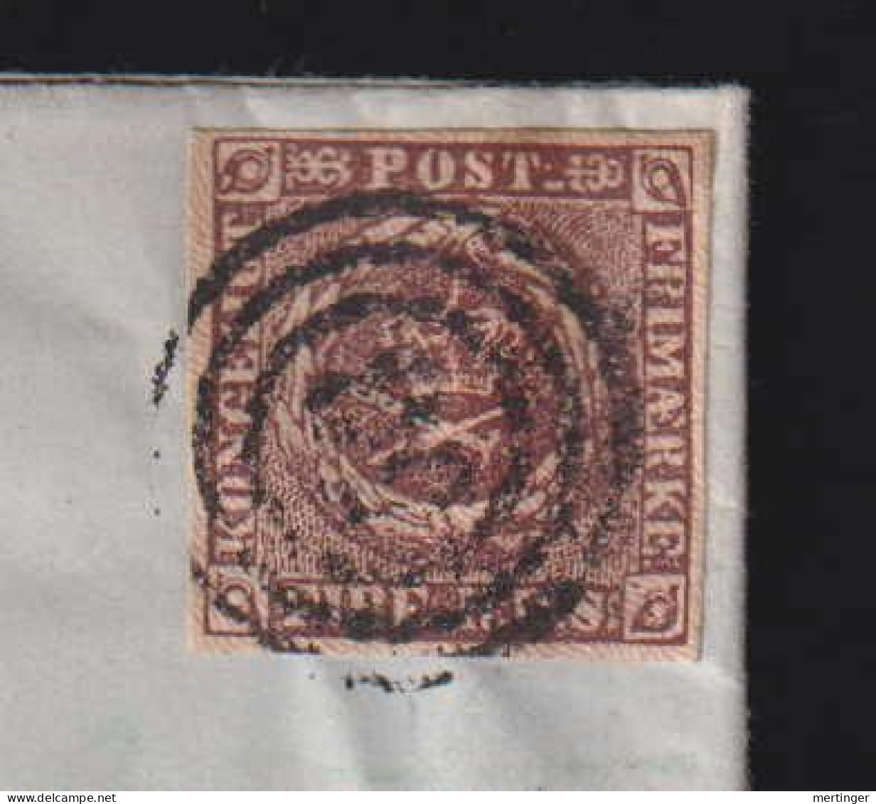 Dänemark Denmark 1854 Cover Mi# 1IIa Fire RBS Roeskilde X Silkeborg - Covers & Documents