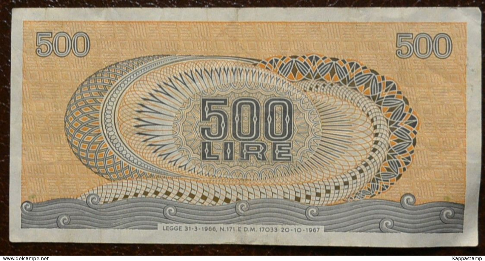 500L.ARETUSA 20.10. 1967 P.93a.2 FI (B/1-65 - 500 Liras