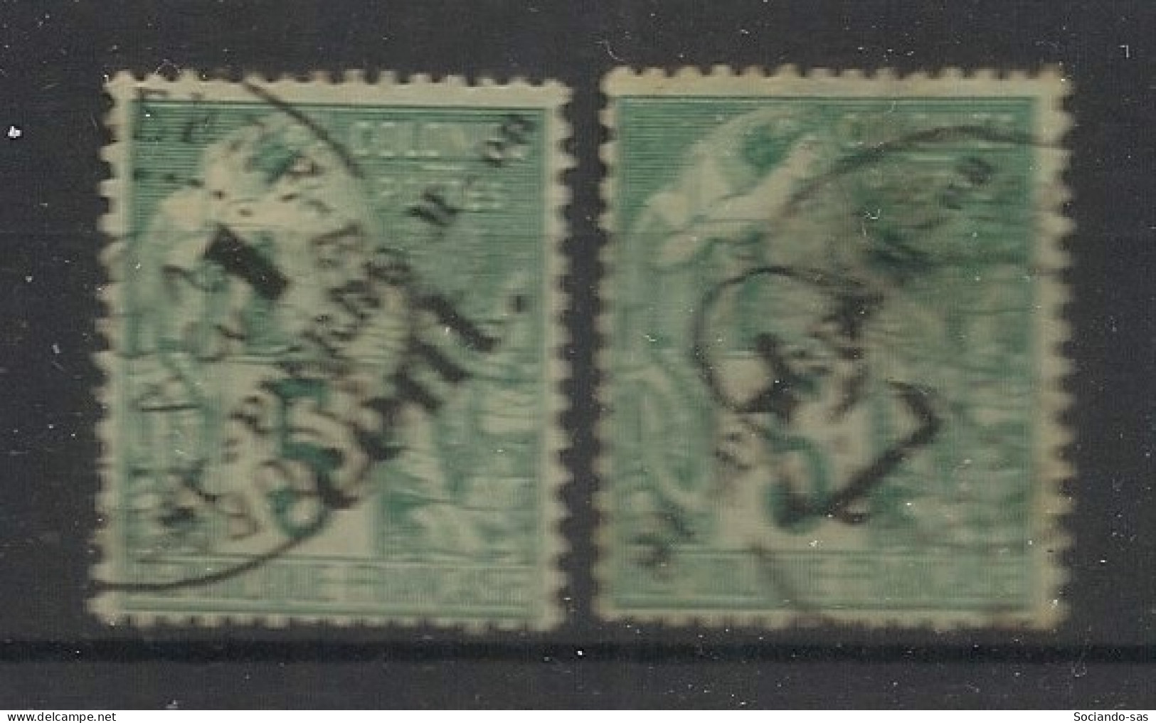 SPM - 1892 - N°Yv. 35 Et 49 - Type Alphée Dubois 1 Et 2 Sur 5c Vert - Oblitéré / Used - Gebruikt
