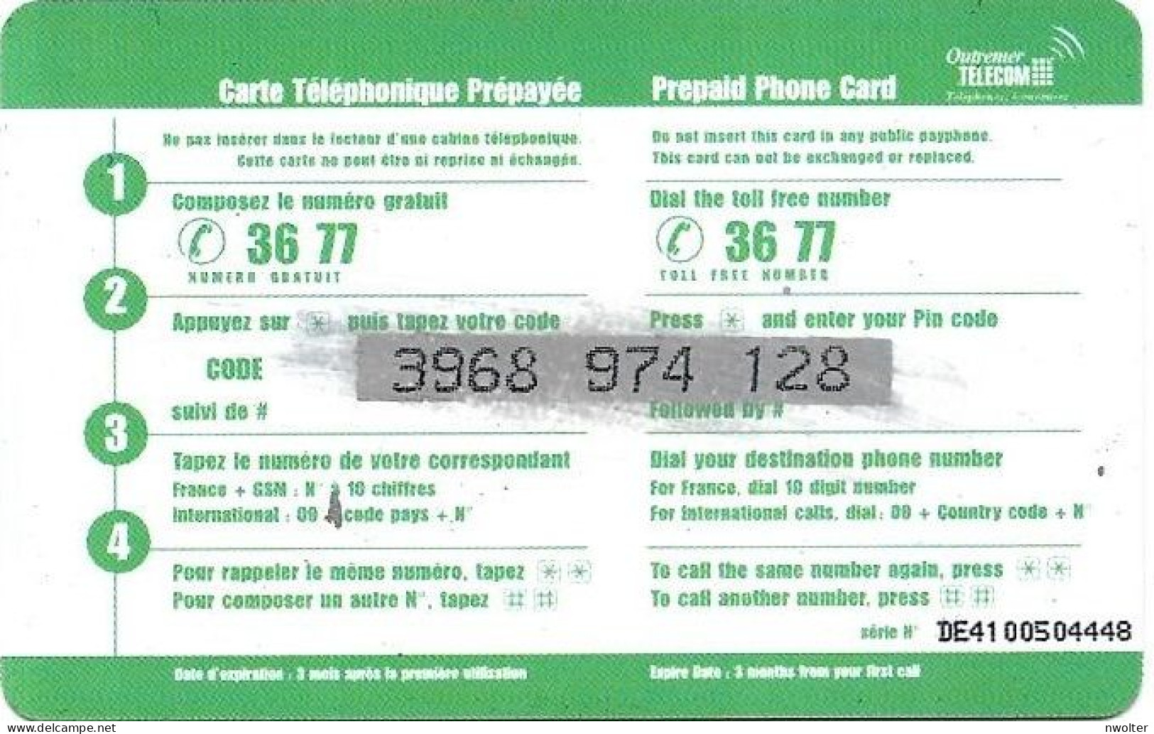 @+ Carte Découverte Outremer Telecom De La Réunion - Piton Des Neiges 40FF - Reunion