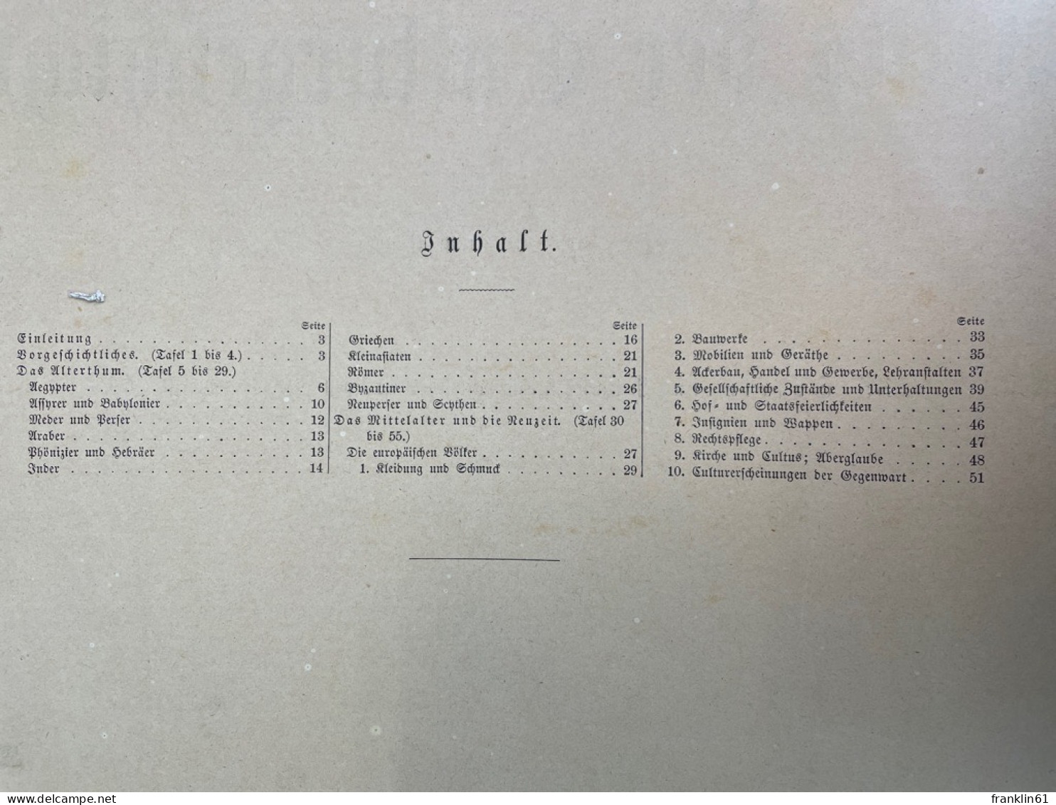 Atlas Der Culturgeschichte. 55 Tafeln In Stahlstich Nebst Erläuterndem Texte. - 4. Neuzeit (1789-1914)