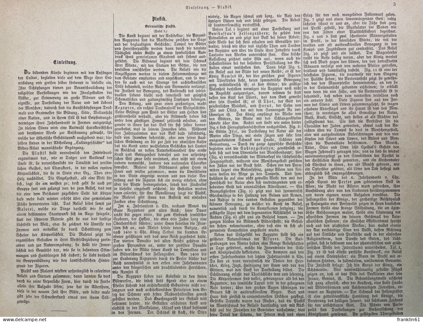 Atlas Der Plastik Und Malerei. 30 Tafeln In Stahlstich Nebst Erläuterndem Texte.. - 4. Neuzeit (1789-1914)