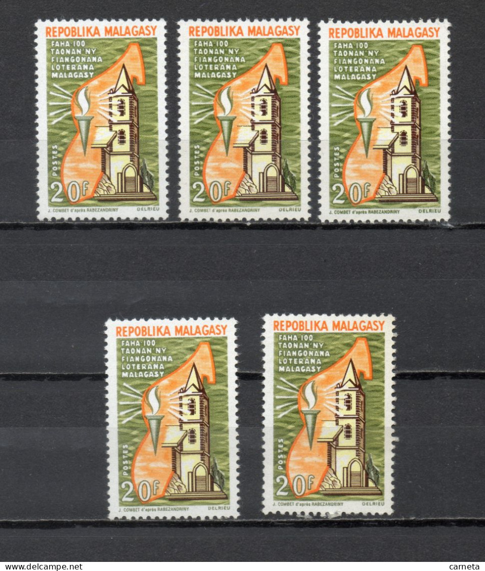 MADAGASCAR   N° 441  CINQ TIMBRES   NEUF SANS CHARNIERE  COTE  4.00€    EGLISE RELIGION - Madagascar (1960-...)