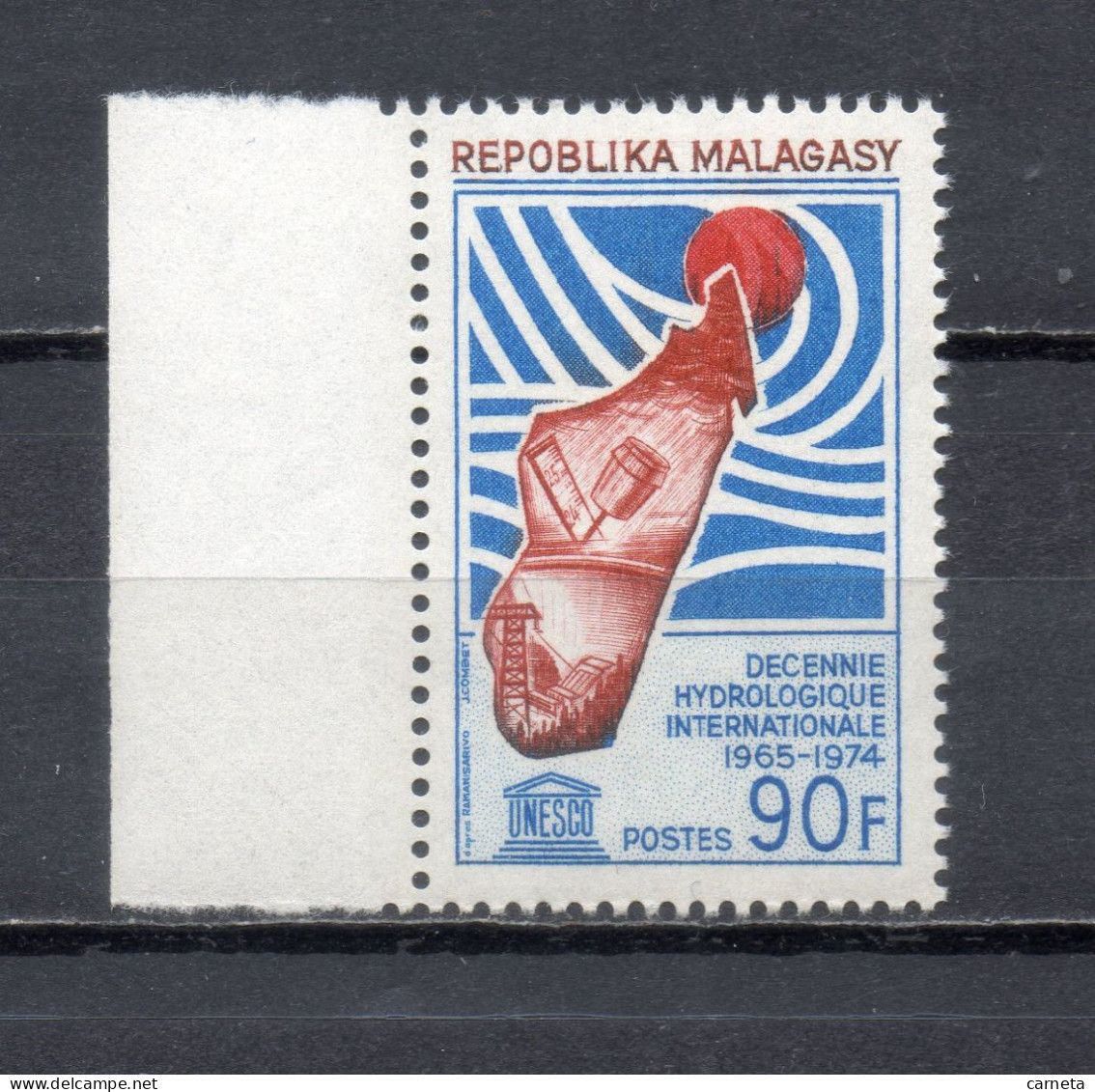 MADAGASCAR   N° 442     NEUF SANS CHARNIERE  COTE  1.70€   HYDROLOGIE UNESCO - Madagascar (1960-...)