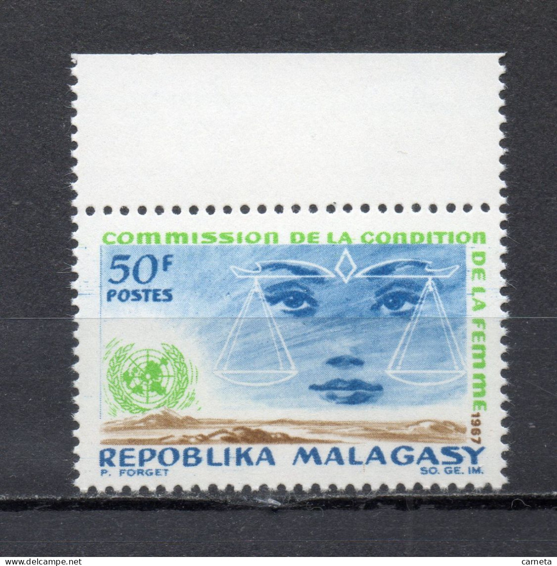 MADAGASCAR   N° 445   NEUF SANS CHARNIERE  COTE  1.00€   NATIONS UNIES CONDITION DE LA FEMME - Madagascar (1960-...)