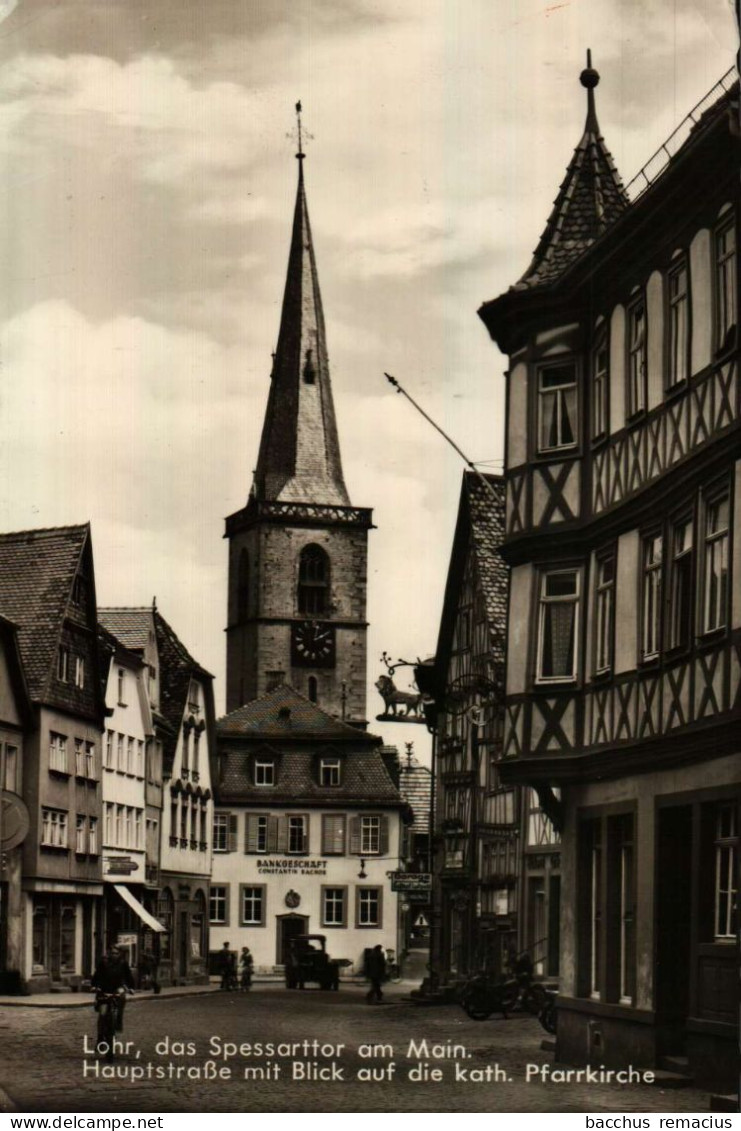 LOHR, Das Spessarttor Am Main, Hauptstrasse Mit Blick Auf Die Kath. Pfarrkirche - Lohr