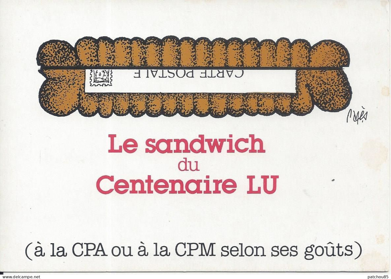 CPM Le Sandwich Du Centenaire LU (à La CPA Ou à La CPM Selon Ses Goûts) Illustrateur Raymond Pagès - Pages