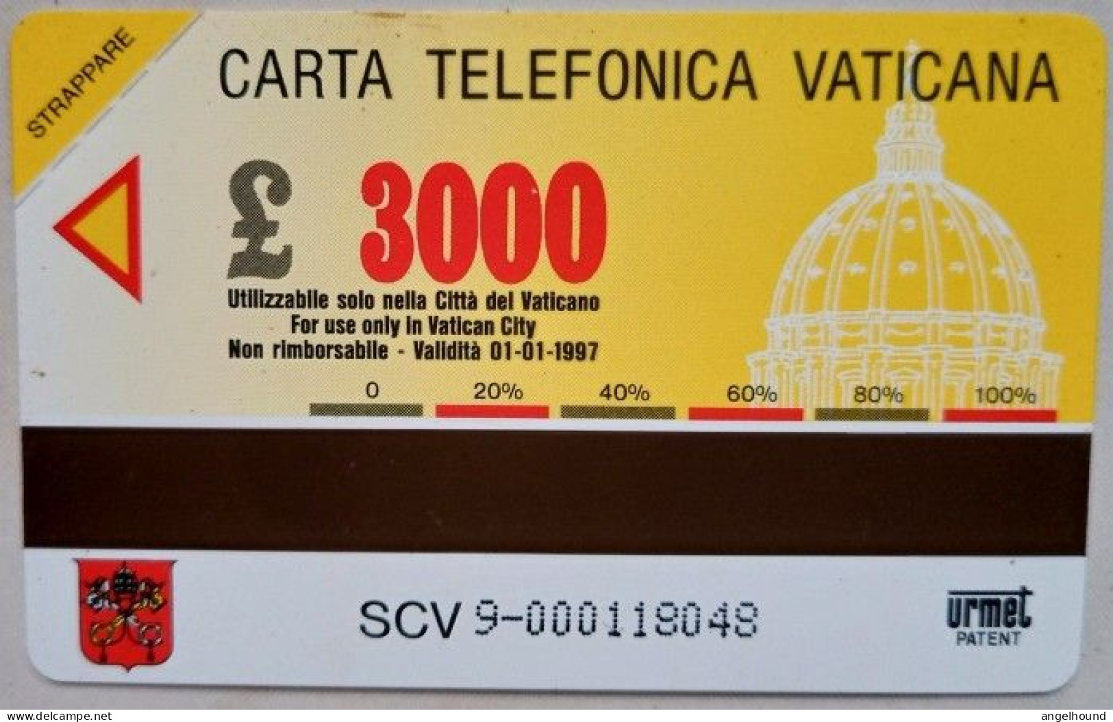 Vatican L3000 SCV - 9  MINT " Cotta Del Vaticano " - Vaticano