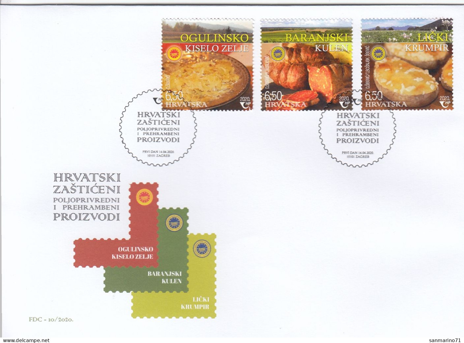 FDC CROATIA 1463-1465 - Alimentation