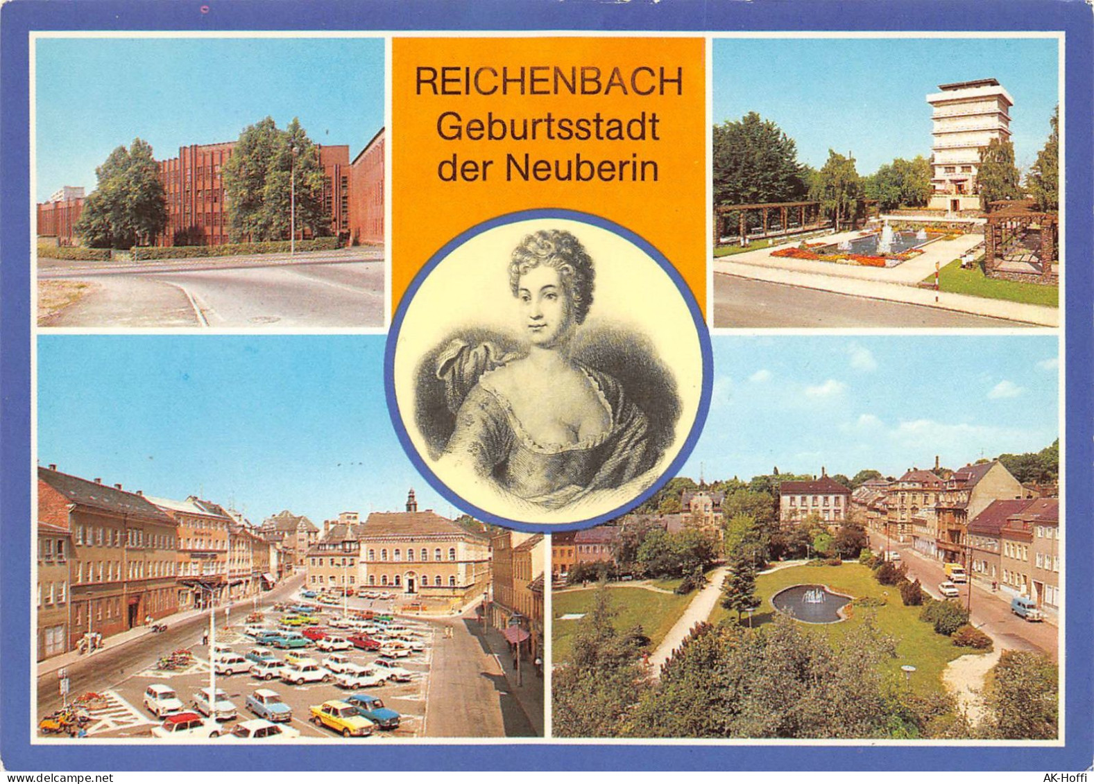 Reichenbach Vogtland,  Ingenieurschule Für Textiltechnik, Neuberin, Wasserturm, Markt Ngl. - Reichenbach I. Vogtl.