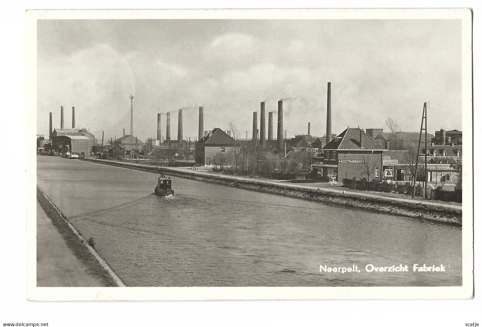 Neerpelt.   -    Kanaal   -   Overzicht Fabriek   -   1955   Naar   Antwerpen - Neerpelt