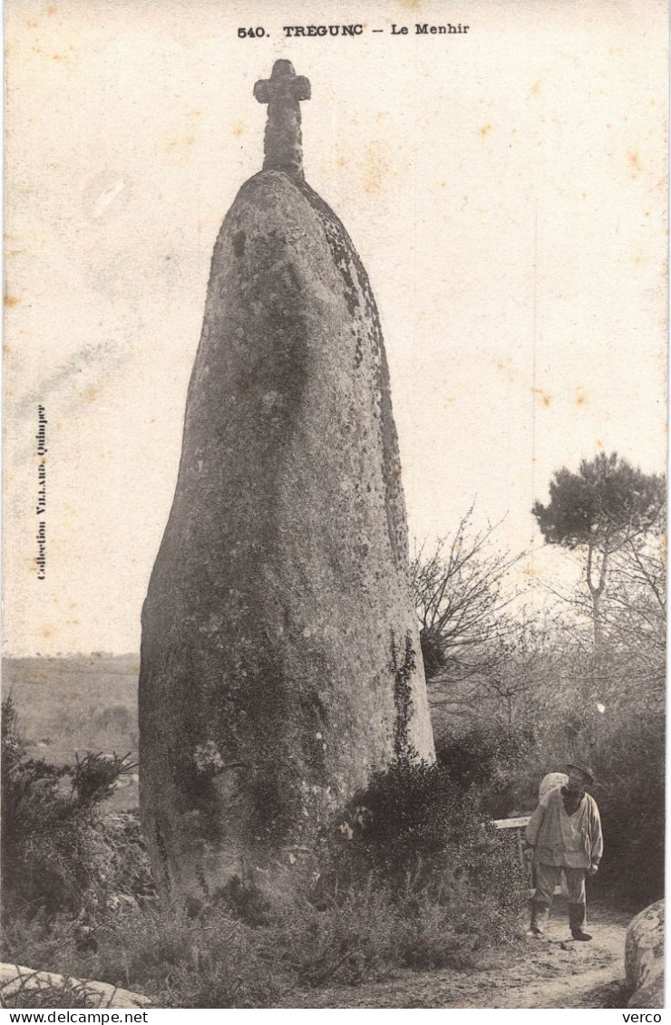 Carte POSTALE  Ancienne De TREGUNC - Menhir - Trégunc