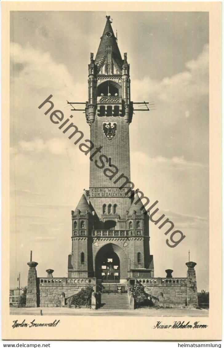 Berlin - Kaiser-Wilhelm-Turm - Foto-AK 1950 - Verlag H. Locke Berlin - Grunewald