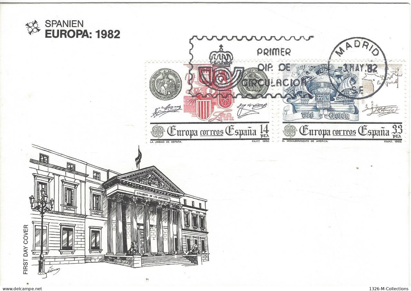 Envellope ESPAGNE Europa 1982 N° 2285-2286 Y & T - FDC