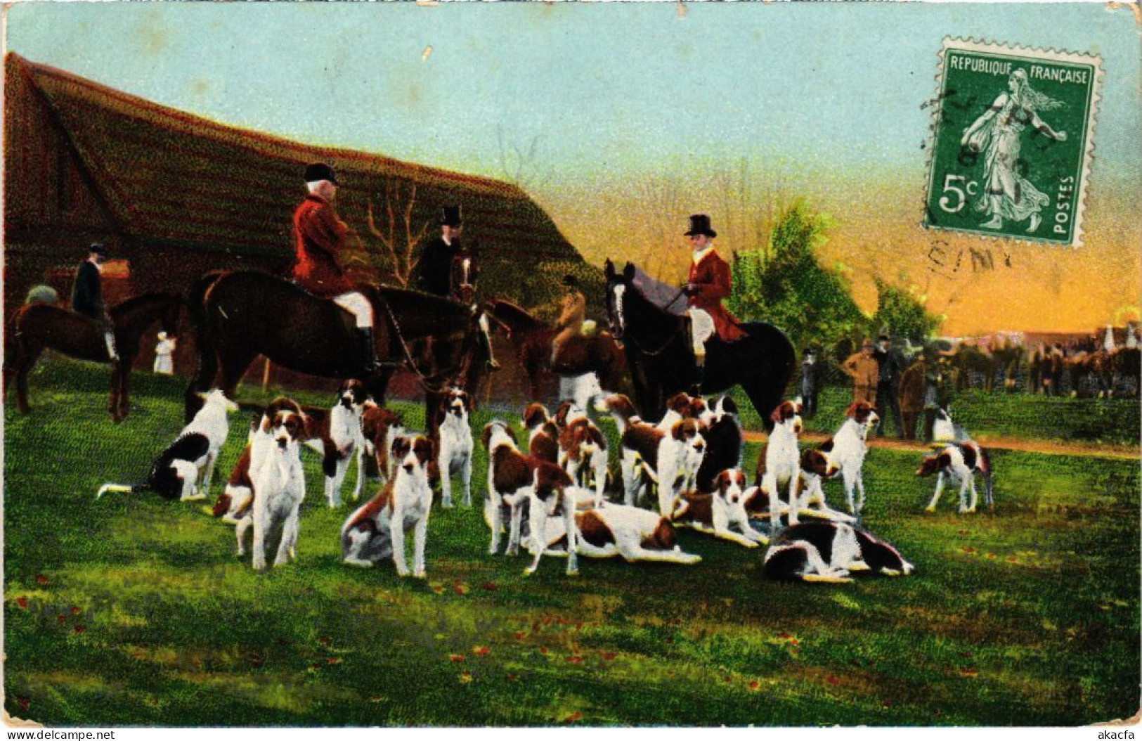 PC HUNTING SCENE ILLUSTRATION HUNTING SPORT (a35020) - Chasse