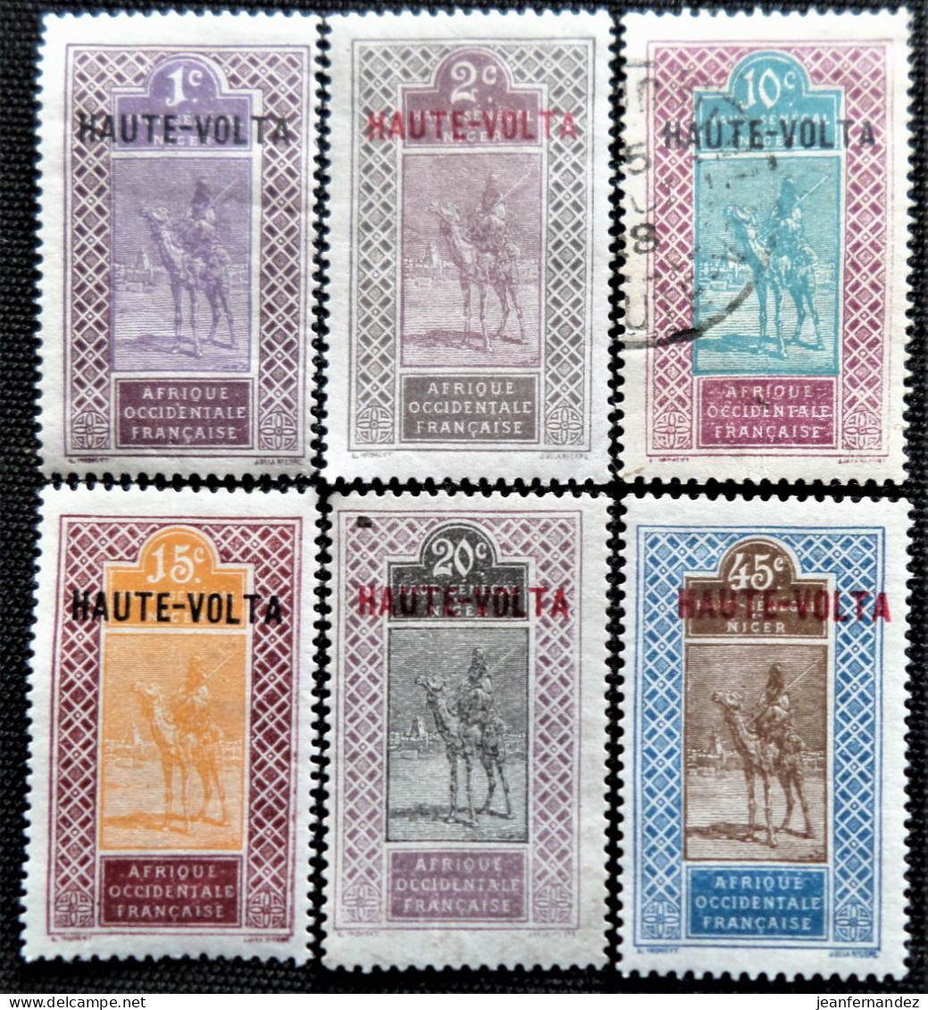 Haute-Volta 1920 Upper Senegal And Niger Postage Stamps Overprinted "HAUTE-VOLTA" Y&T N° 1_2_6_7_12 *_26 Oblitéré - Ongebruikt