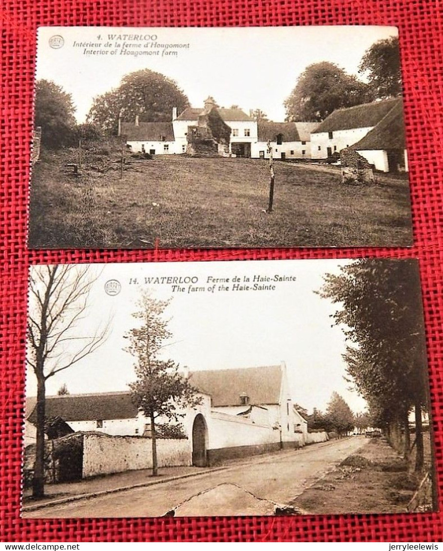 WATERLOO  - Lot De 3 Cartes : Fermes D'Hougomont, De Mont St-Jean Et Ferme De La Haute Sainte - Waterloo