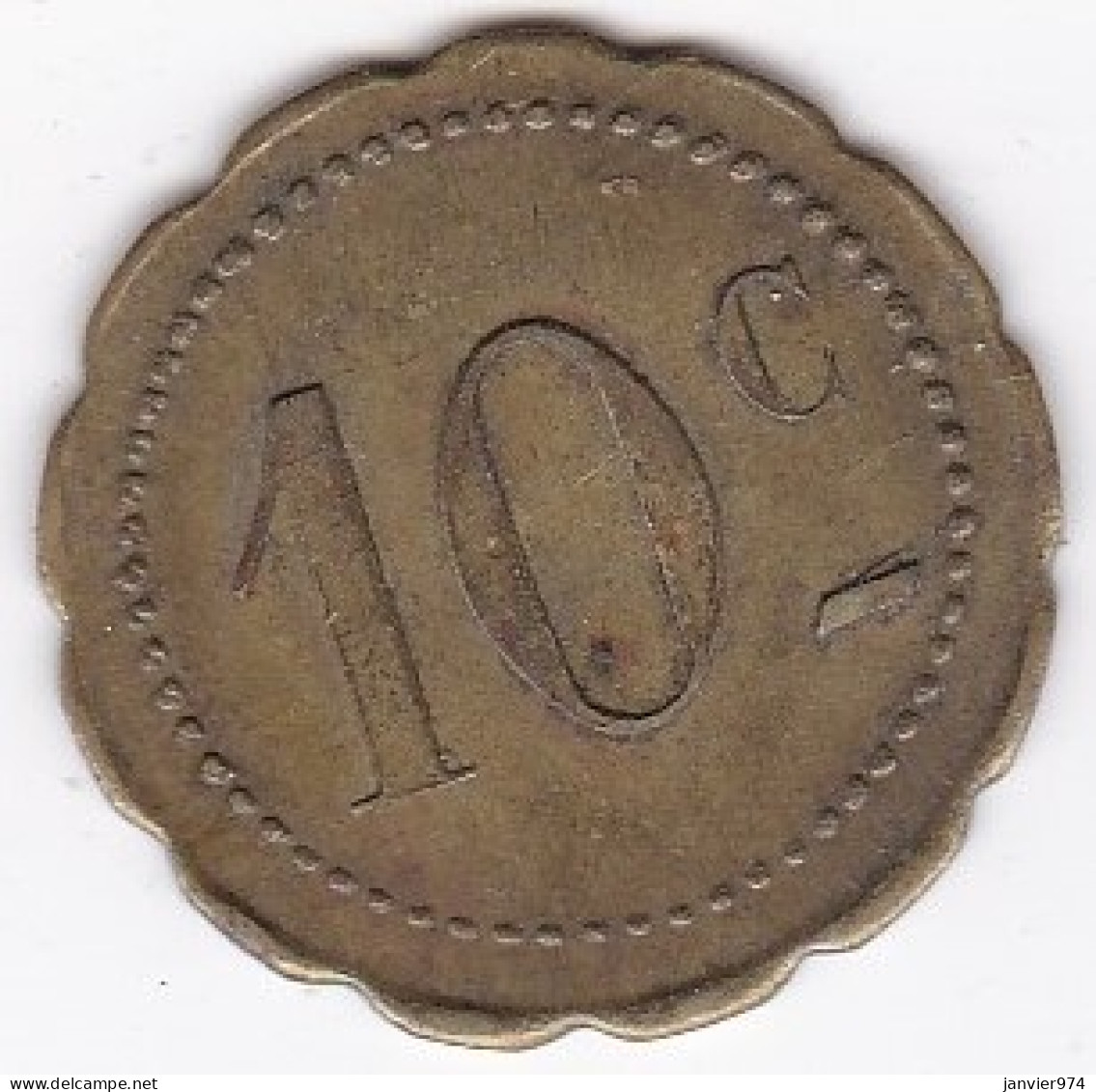 81. Tarn. Castres. Au Printemps. Ch. Desplats. 10 Centimes, En Laiton - Monetary / Of Necessity