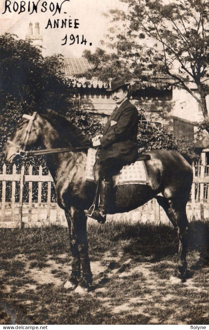 Le Plessis Robinson - Carte Photo - Cavalier , Homme à Cheval - 1914 - Le Plessis Robinson