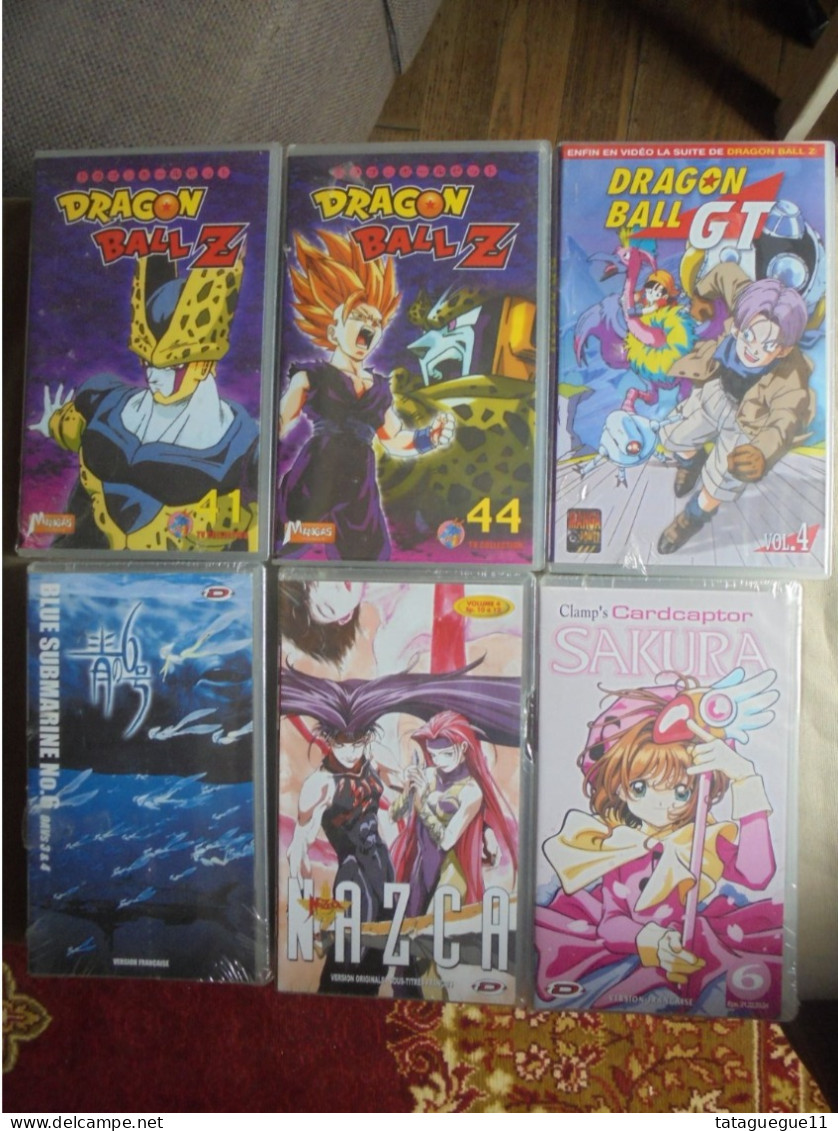 Vintage - Lot 6 Cassettes Vidéo Mangas Dragon Ball Z 44/41 Dragon Ball GT Nazca - Manga