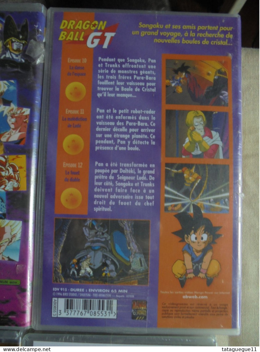 Vintage - Lot 6 Cassettes vidéo Mangas Dragon Ball Z 44/41 Dragon Ball GT Nazca