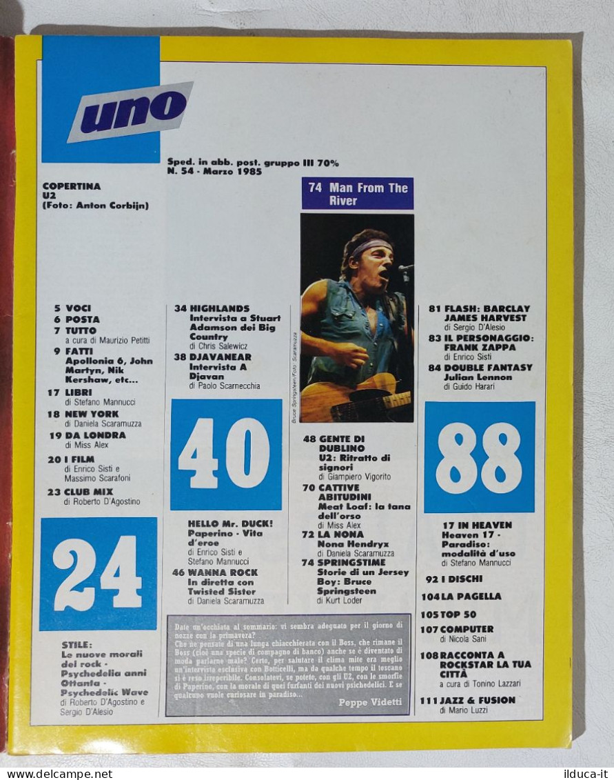 I114283 Rockstar 1985 A. VI N. 54 - U2 + Poster Tina Turner / Frankie Goes To... - Musica