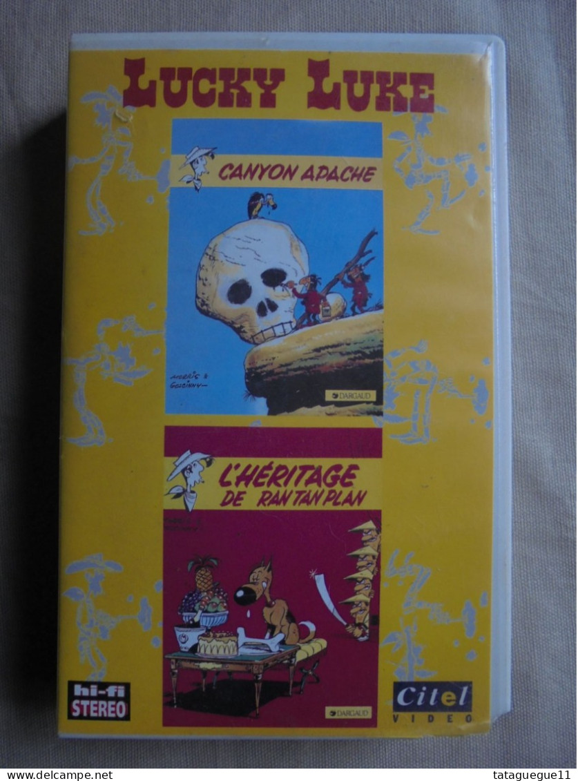 Vintage - Cassette Vidéo Lucky Luke Canyon Apache/L'Héritage De Ran Tan Plan 91 - Dibujos Animados