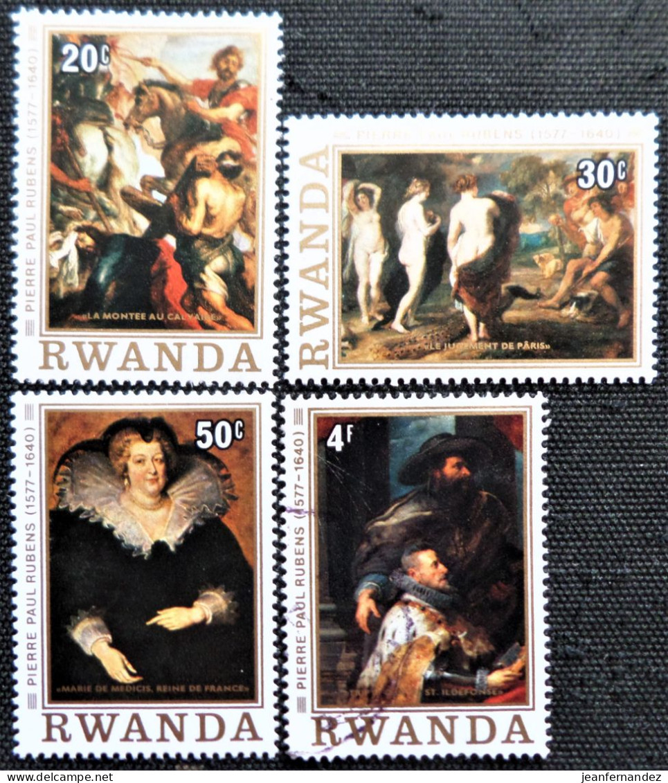 Rwanda 1977 The 400th Anniversary Of The Birth Of Peter Paul Rubens  Stampworld  N°   882 à 884 Et 886 - Gebraucht