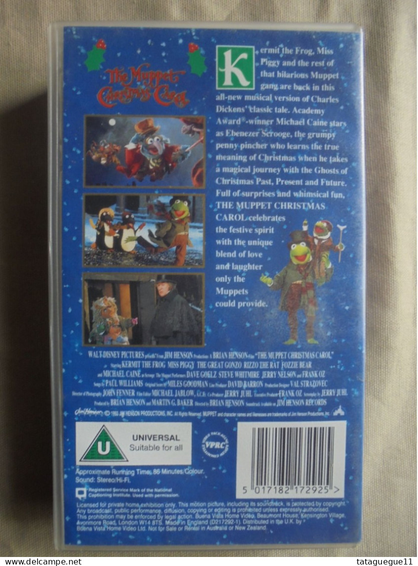 Vintage - Cassette Vidéo The Muppet Christmas Carol Walt Disney 1993 - Children & Family