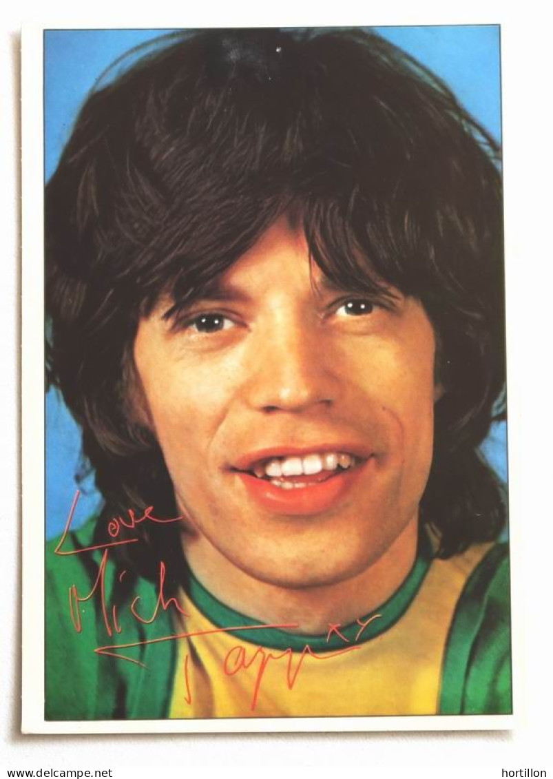 Autogrammkarte / Carte Ancienne MICK JAGGER (THE ROLLING STONES) Magazine Bravo - Objets Dérivés