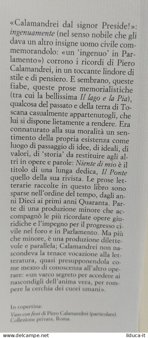 I114422 V P. Calamandrei - La Burla Di Primavera, E Prose Sparse - Sellerio 2006 - Sagen En Korte Verhalen