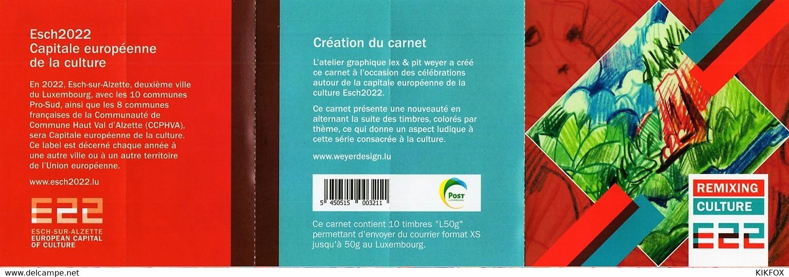 Luxembourg 2022  MH ,CARNET MI 2291 - 2295, Remixing Culture E22- Stamp Booklet L50g  OBLITERE - Postzegelboekjes