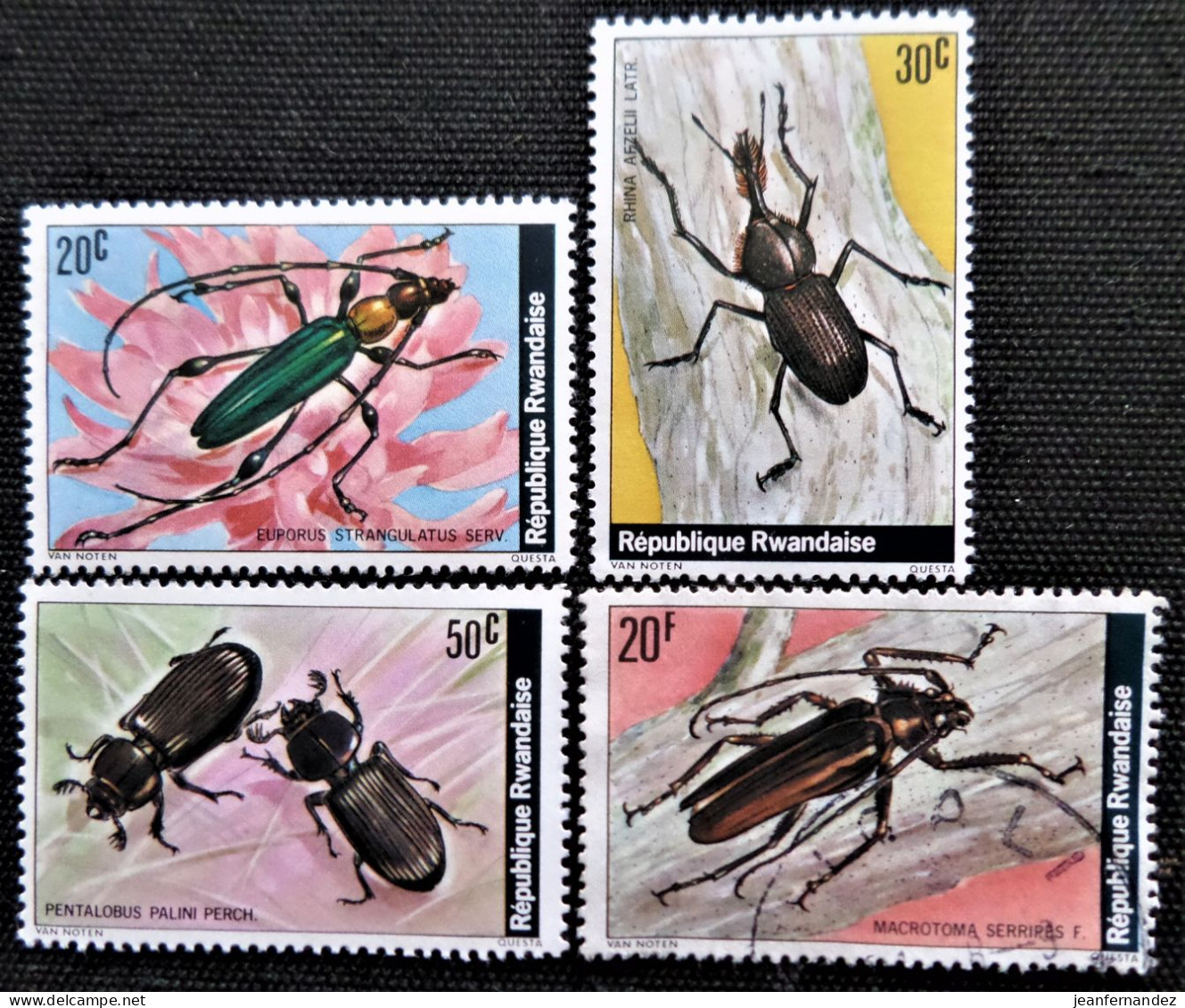 Rwanda 1978 Beetles  Stampworld  N°   929 à 931 Et 935 - Usati