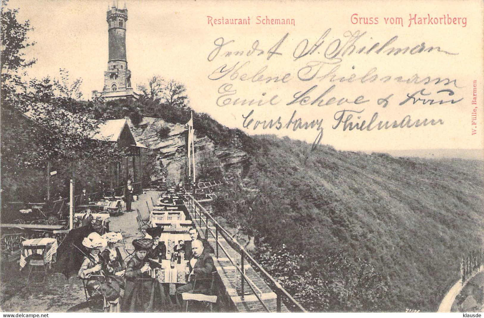 Wetter / Ruhr - Harkortberg,Restaurant Schemann Gel.1904 AKS - Wetter