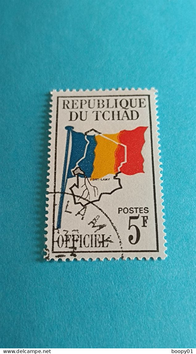 TCHAD - Tchad Republic - CHAD - Timbre 1966 : Drapeau National Et Carte Du Tchad - Tchad (1960-...)