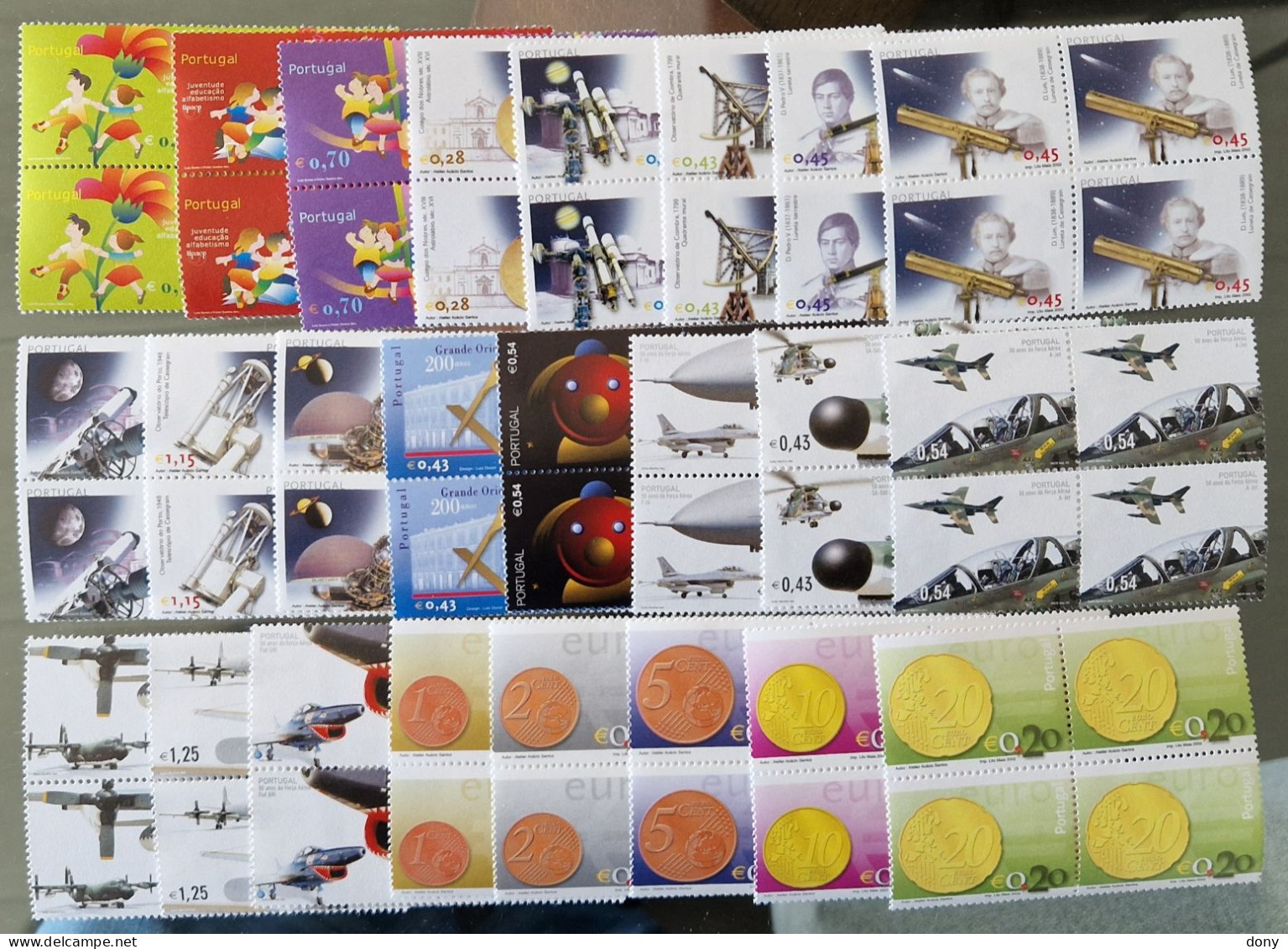 Bloque 4 Sellos PORTUGAL Año 2002 Casi Completo Con HB Hojas Bloque Y Carnet.Al 35% Valor Facial Stamp Selos Briefmarken - Full Years