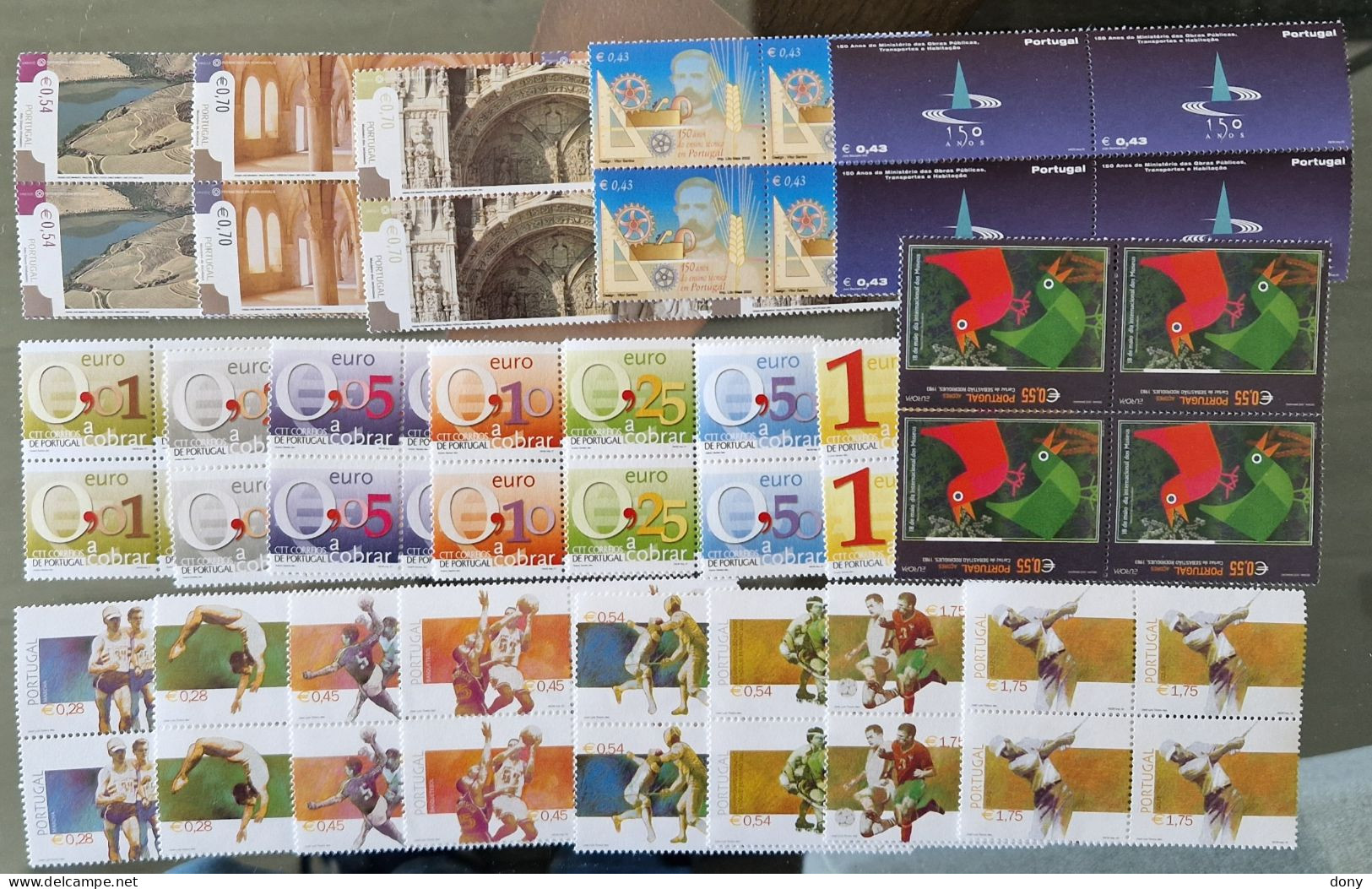 Bloque 4 Sellos PORTUGAL Año 2002 Casi Completo Con HB Hojas Bloque Y Carnet.Al 35% Valor Facial Stamp Selos Briefmarken - Full Years