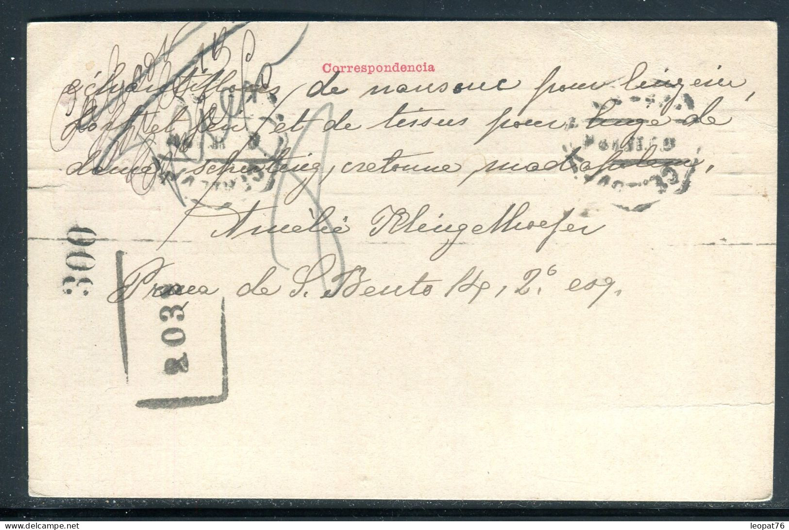 Portugal - Entier Postal Surchargé De Lisbonne Pour Paris En 1911 - M 56 - Ganzsachen